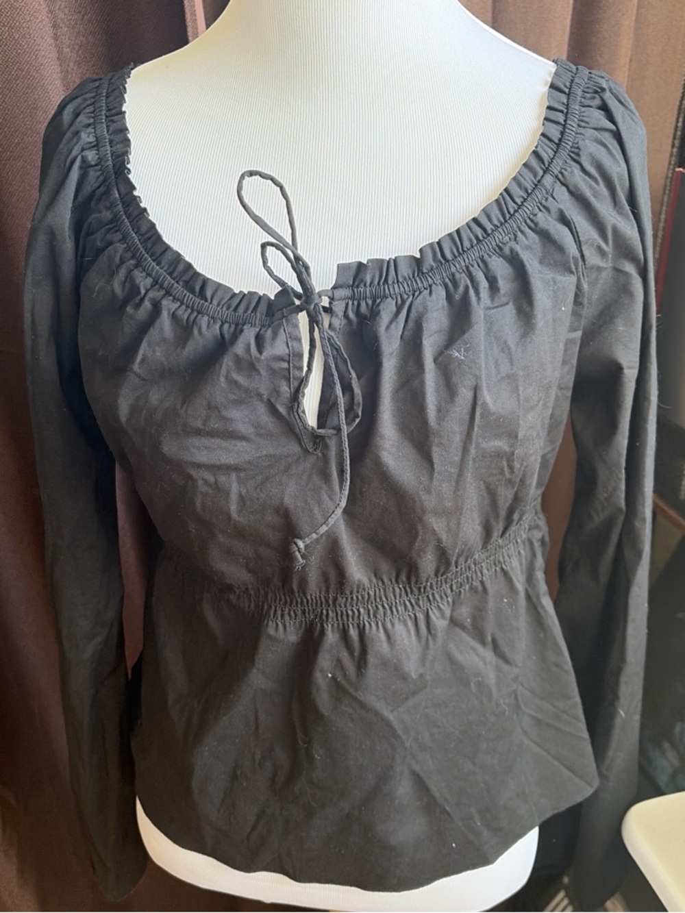 Guess Black Milkmaid blouse